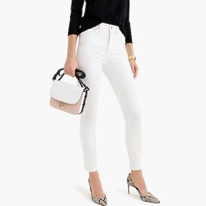 J.Crew 9” high-rise skinny white jeans